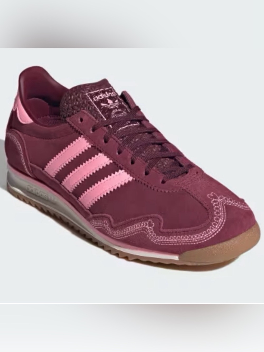 Adidas Women’s Maroon & Pink Casual Trainer SL 72